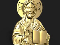 Кулон с Иисусом 3D модель