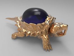 Ювелирная подвеска черепаха с камнем 3D модель печати