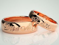 Помолвочное кольцо His and Her Plain Gold Couple Band 3dm stl детализировать 3D модель