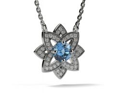 Подвеска Лилия Сапфир 3D модель