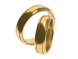 Простое помолвочное кольцо 22 65 РАЗМЕРОВ 3D модель