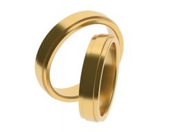 Простое помолвочное кольцо 25 65 SIZES 3D модель