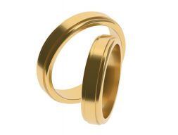 Простое помолвочное кольцо 26 65 РАЗМЕРОВ 3D модель