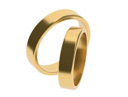 Простое помолвочное кольцо 6 65 РАЗМЕРОВ 3D модель