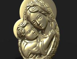 Детская подвеска Мария и Иисус 3D модель