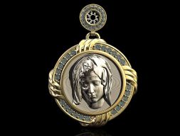 Кулон Мэри-Пьета 3D модель