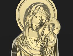 Кулон "Мария с младенцем Иисусом" 3D модель