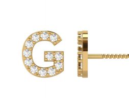 Серьги-гвоздики G Letter Alphabets 3D модель