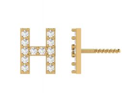 Серьги-гвоздики H Letter Alphabets 3D модель