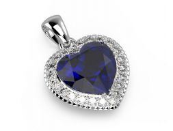 180530 P Подвеска синее сердце 3D модель