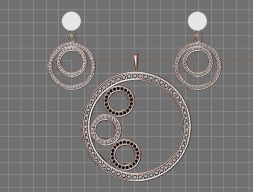 Серьги-подвески 3D модель