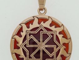 серьги-подвески словенское солнце драгоценный камень внутри 3D модель