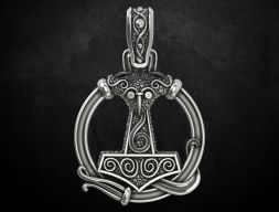 Кулон-молот с узорами есть вариант с воронами 292 3D модель