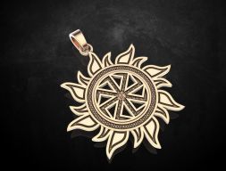 Кулон Коловрат символ Солнца 323 3D модель