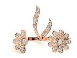 Flowery Diamond два пальца 3dm stl визуализирует детали 3D модель