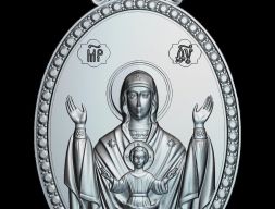 75RELIGION ICON Кулон Богоматерь 3D модель