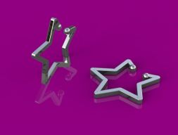 Ear Cuff Star Earrings 3d модель 3D модель