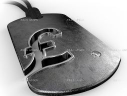 Символ фунта 3D модель