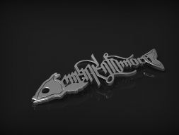 Подвеска Fish Memento Mori 3D модель