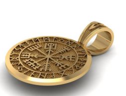 Рунический компас Вегвизир 3D модель