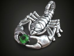 Кулон со скорпионом в когтях 3D модель