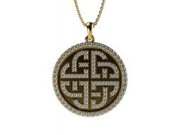 Кулон с орнаментом викингов с 3D-моделью с бриллиантами