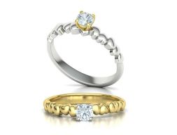 Пасьянс Помолвочное кольцо Hearts design model 111 3D модель