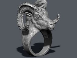 Кольцо Овна 3D модель