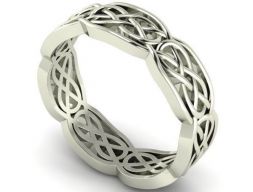 Резное спиральное помолвочное кольцо 3D модель