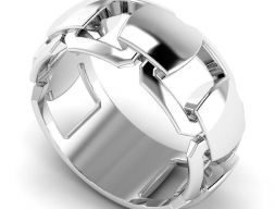 Помолвочное кольцо в форме цепочки 3D модель