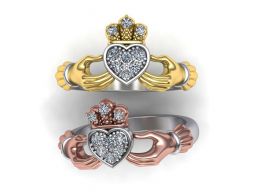 Claddagh Помолвочное кольцо Ирландское кольцо 3d модель 3D модель