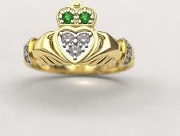 CLADDAGH Stones КОЛЬЦО 3D модель