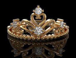 Кольцо с короной 4 3D модель