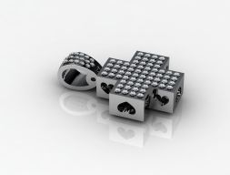 крест классический алмаз 3D модель