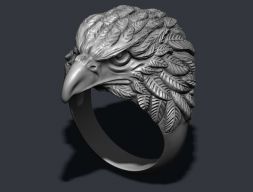 Кольцо с орлом 3D модель