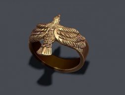 Кольцо с орлом 3D модель
