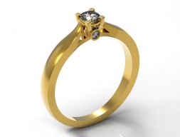 Элегантное помолвочное кольцо 002 3D модель