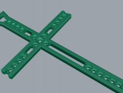 крест с камнями прямой 3D модель