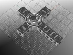 Diamond Cross Square N Round Turbine 3D модель