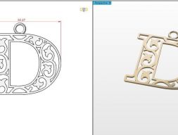 Подвеска с буквой D 3D модель