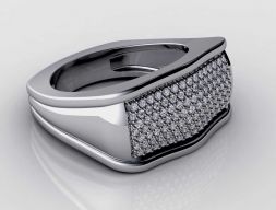 Помолвочное кольцо с бриллиантами 20 3D модель