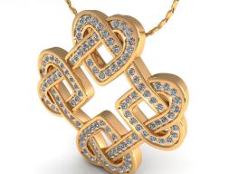 Кулон «Четыре сердца» 3D модель