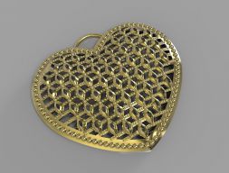 кулон сердце для 3д принтера модель 3д печати