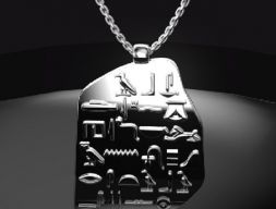 Иероглиф в модели 3D-печати Розеттского камня