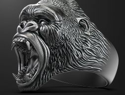 кольцевая голова гориллы 3D модель
