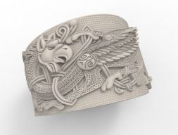 кольцо с грифоном 3D модель