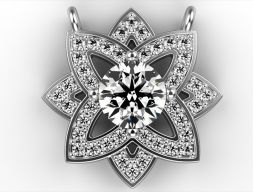 Подвеска Лилия Сапфир 3D модель