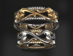 Помолвочные кольца Infinity Love - оригинальная модель для 3D печати