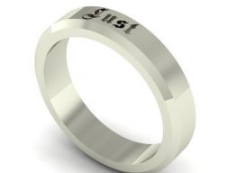 Just Text Sliver Ring 3D модель