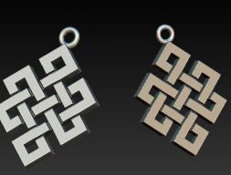 подвеска с мистическим узлом 3D модель